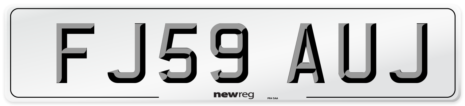 FJ59 AUJ Number Plate from New Reg